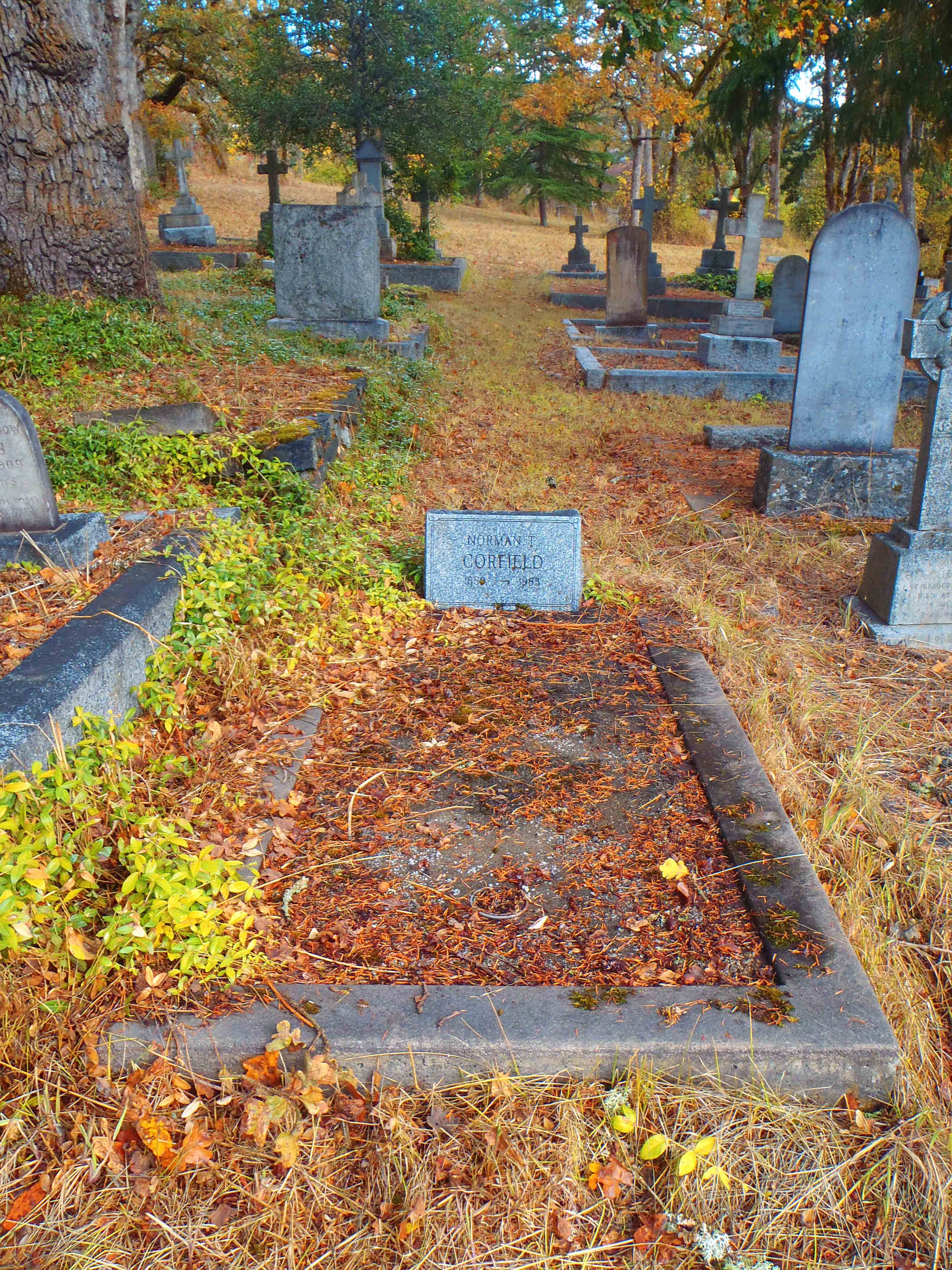 Norman Corfiled grave, Saint Peter's Quamichan